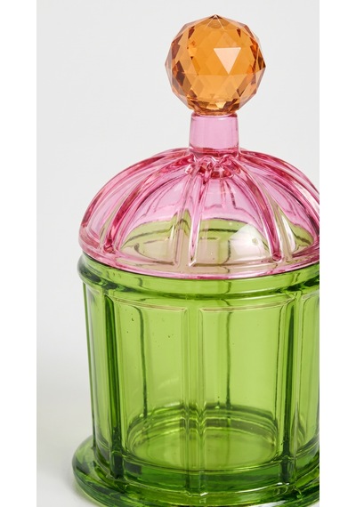 Lumi Kapaklı Kristal Obje-rose Green