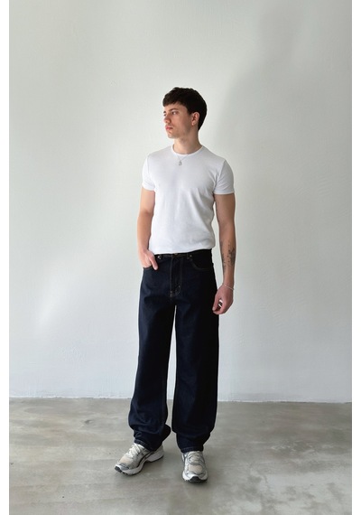 Flaw Dikiş Detaylı Baggy Jean-29099 Lacivert