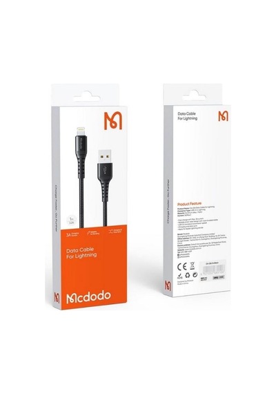 Mcdodo Ca-2261 Apple iPhone Uyumlu  Şarj Ve Data Kablosu 1metre Siyah