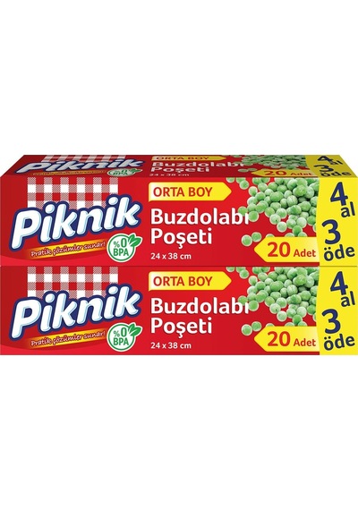 Piknik Buzdolabı Poşeti Orta Boy 20’li