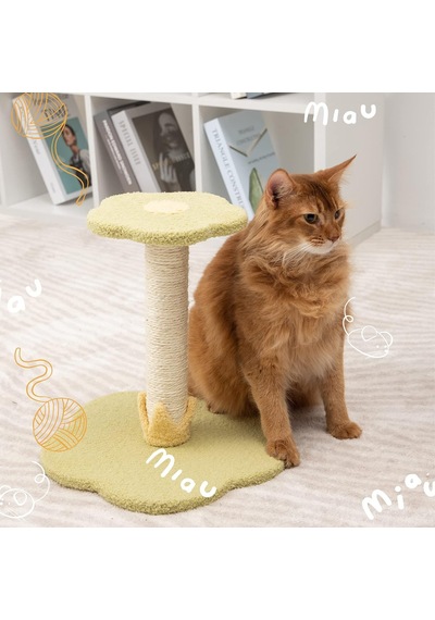 Kedi Tırmalama Direği, Kedi Ağacı Kedi Kulesi, Sisal Kaplı Tırmalama Direkleri Ve Çiçek Şekli Platformu İle Kap