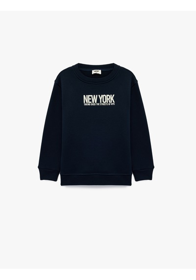 Koton Uzun Kollu Baskılı Bisiklet Yaka Pamuklu Şardonlu Sweatshirt Lacivert 6wkb10597tk Koton Uzun Kollu Baskılı Bisiklet Yaka Pamuklu Şardonlu Sweatshirt Lacivert 6wkb10597tk