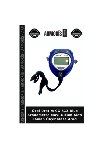 Özel Üretim Cg-512 Blue Kronometre Mavi Olcüm Aleti Zaman Ölçer Masa Aracı