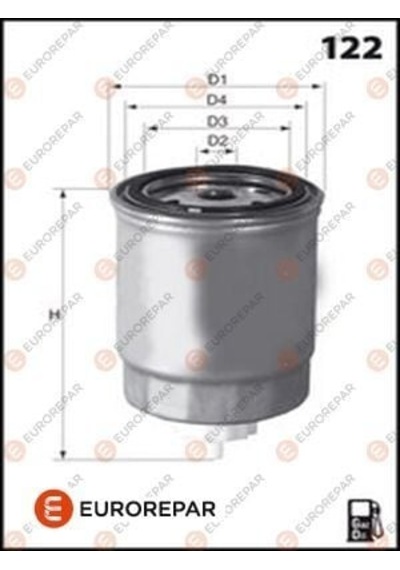 Yakıt Filtresi - Fiat Croma, Ducato, Punto, Talento, Strada, Marea, Palio, Tempra, Siena, 147, 155, 145 - Eurorepar-e148098