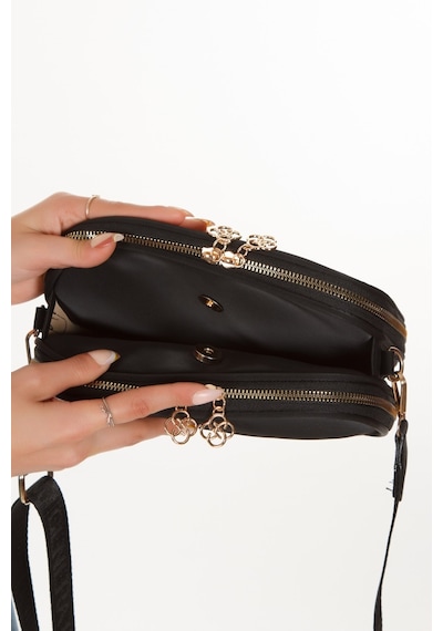 Adelina Bags Kadın Yonca Detaylı Çapraz Askılı Siyah Omuz Çantası Siyah Adelina Bags Kadın Yonca Detaylı Çapraz Askılı Siyah Omuz Çantası Siyah