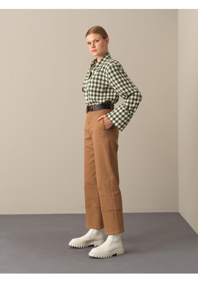 Xint Camel Regular Fit Pamuklu Pantolon 201128