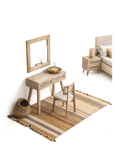 Marrakech Aynalı Makyaj Masası Ahşap