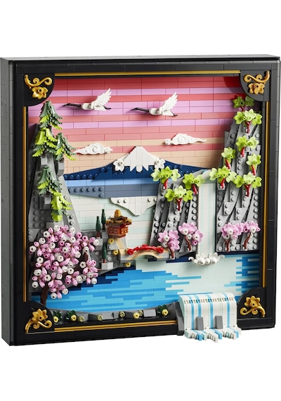 LEGO® Art Japon Kiraz Çiçeği Manzarası 31218 – Yetişkinler için Ayarlanabilir 3 Boyutlu Şelale İçeren Model Yapım Seti(1892 Parça)