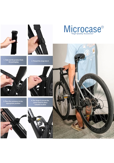 Microcase Ayarlanabilir Cırtlı Dayanıklı Ve Pratik Kullanım Bisiklet Taşıma Aparatı - Al5332 2 Adet