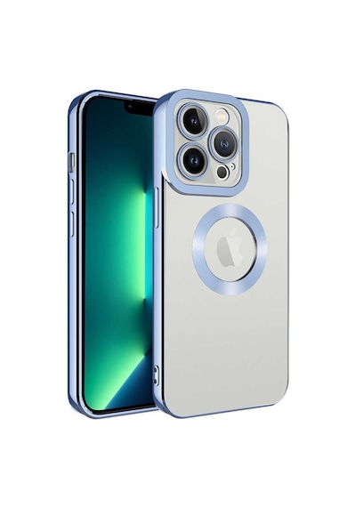 Noktaks - Apple Uyumlu iPhone 14 Pro Max - Kılıf Kamera Korumalı Tatlı Sert Omega Kapak - Mavi Açık