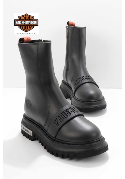 Harley Davidson Black Hakiki Deri Kadın Bot & Bootie Hd0777054903 Black