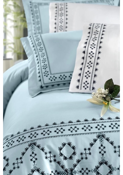 Silkarea Pamuk Saten Nevresim Takımı Çift Kişilik Akash Diğer