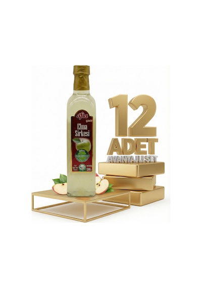 Afia Elma Sirkesi Cam Şişe 12x500 Ml