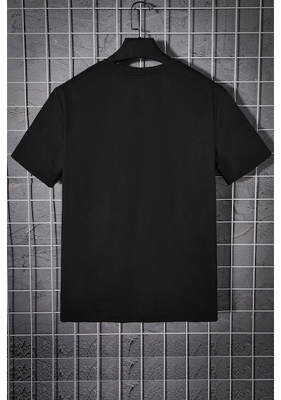 Unisex Cosplay Haikyuu Baskılı T-shirt Siyah