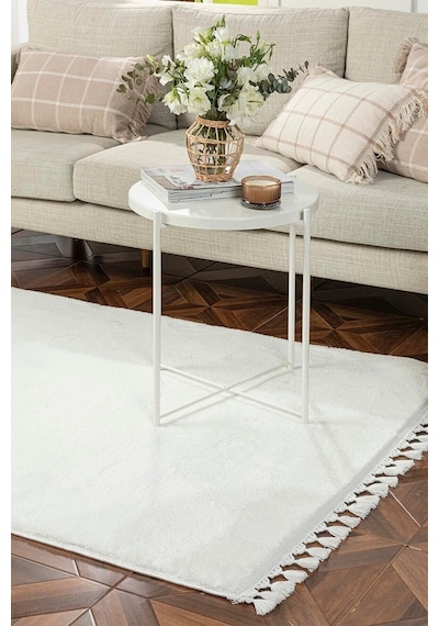 Ekstra Puffy Peluş Ultra Yumuşak Yıkanabilir Beyaz Beyaz Beyaz