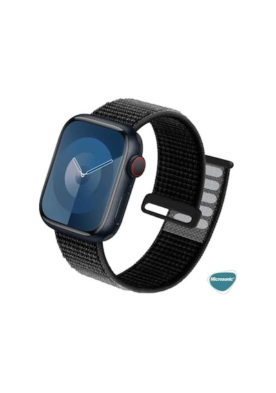 Apple Watch Series 11 42mm Hasırlı İçin Kordon Woven Mavi