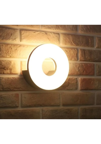 Elektrikle Çalışır, 10 Watt, 3000 Kelvin Led Aplik, İç Ve Dış Mekan, Bahçe Duvar Armatürü, Led Aplik Beyaz - Siyah