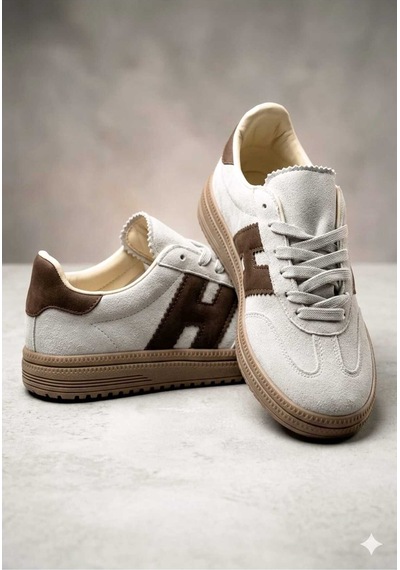 Mcdark Kadın Bej Taba Süet Sneaker Ayakkabı Bej - Taba