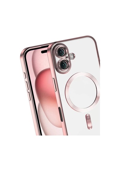 Newface Apple iPhone Uyumlu 17 Kross Magneticsafe Kapak - Rose Pembe Diğer