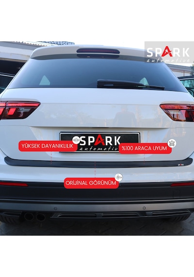 Volkswagen Tiguan 2016- Yılı Ve Sonrası Uyumlu Arka Tampon Eşiği Mat Siyah