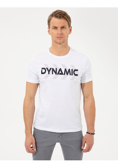 Beyaz Slim Fit Bisiklet Yaka T-shirt Beyaz