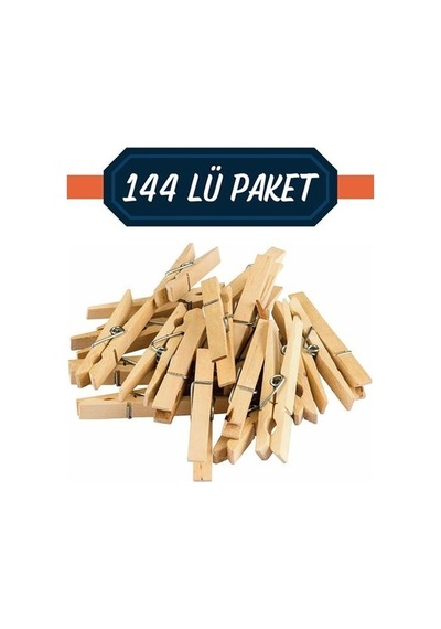 144 Adet Ahşap Mandal Seti 714299