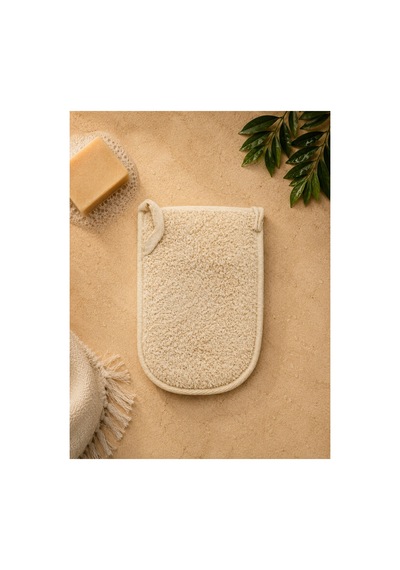 Doğal Sisal & Pamuk Örme Banyo Eldiveni 20x16 Cm Çift Taraflı Peeling Ve Banyo Lifi - 901046031