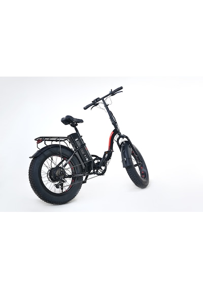 Bike - S Model Elektrikli Katlanılabilir Bisiklet Kırmızı - Siyah