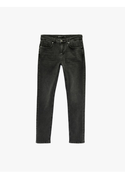 Koton Düğmeli Cep Detaylı Normal Bel Slim Fit Jean Pantolon - Brad Jean Antrasit 6sam40115nd Koton Düğmeli Cep Detaylı Normal Bel Slim Fit Jean Pantolon - Brad Jean Antrasit 6sam40115nd