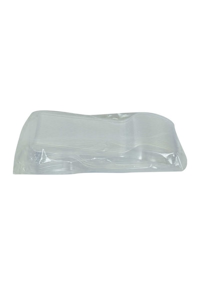 Lüks Çatal Sert Plastik Şeffaf 50 Adet 1 Paket Diğer