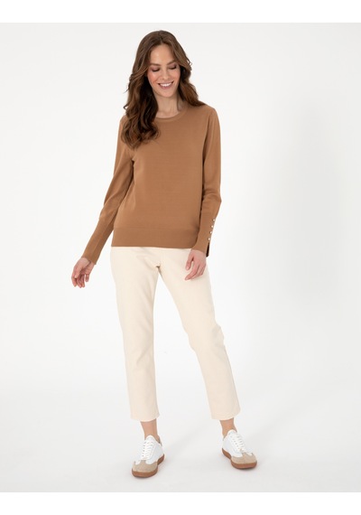 Pierre Cardin Kadın Camel Kazak /triko 50290566-vr015 CAMEL