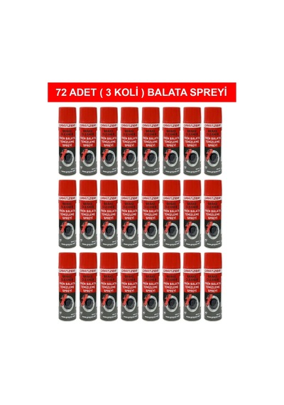 Grayzer Fren Balata Temizleme Spreyi 500 Ml 3 Koli 72 Adet Alana Led Lamba