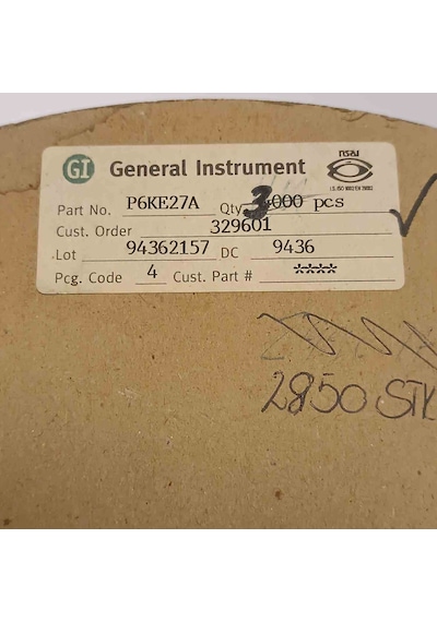 P6ke27a 27v 600w Generalınstrument Transil Diyot 50 Adet