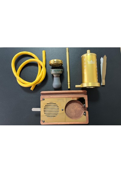 Alfeshisha Wooden Modern Gold Nargile