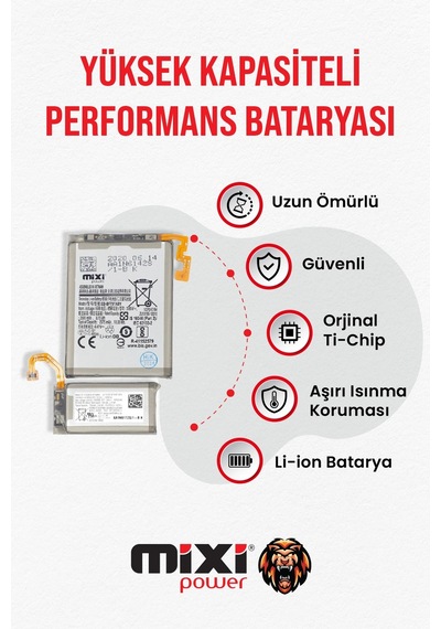 Samsung Uyumlu Galaxy Z Flip 1 Tam Kapasite Batarya