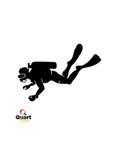 Dalgıç Scuba Diving Kurbağa Adam Oto Sticker Araba Cam Sticker