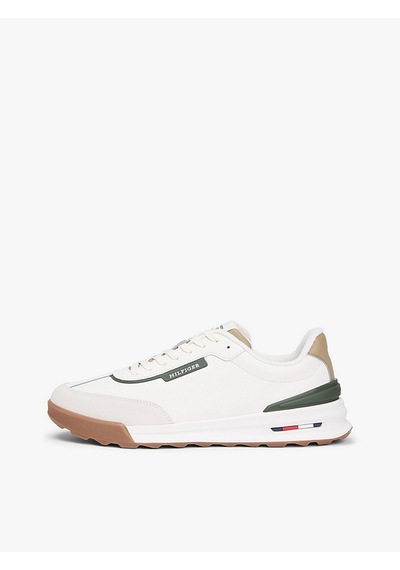 Tommy Hilfiger Fm0fm05721 Retro Runner Mix Leather Erkek Günlük Ayakkabı Beyaz