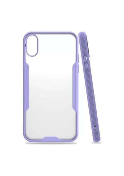 Newface Apple İphone X Kılıf Platin Silikon - Lila