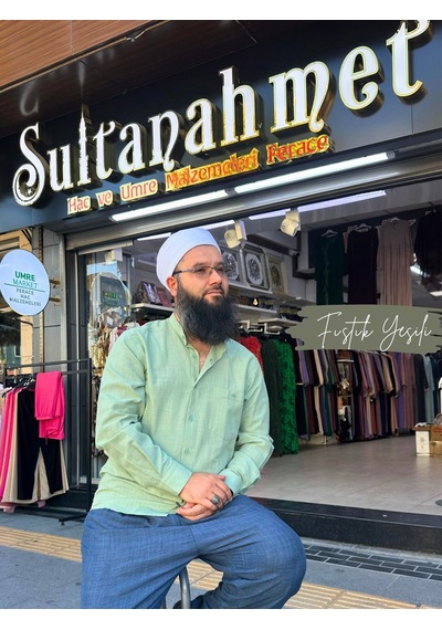 Tam Düğme Keten Erkek Gömlek