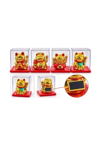 Ers Güneş Enerjili Sallanan Şans Kedisi - Maneki Neko Tcx6160