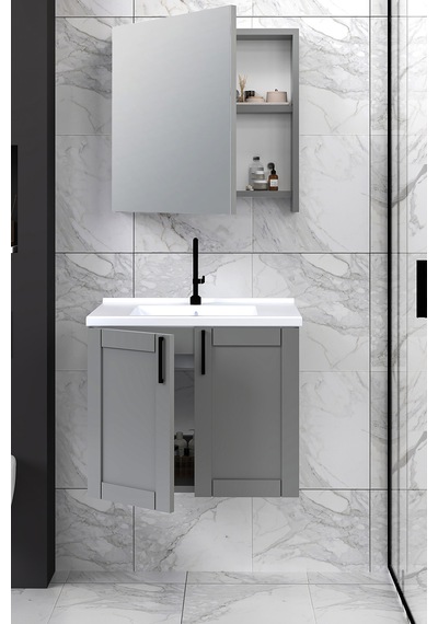 %100 Mdf 65 Cm Riva Banyo Dolabı Beyaz
