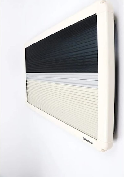 Berhimi Amortisörlü Karavan Penceresi & Karavan Camı 30x70 Cm Beyaz Perde-sineklik Dahil