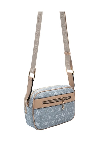 Silver & Polo Silver Polo Mavi - Ten Monogram Kadın Çapraz Çanta Sp1162