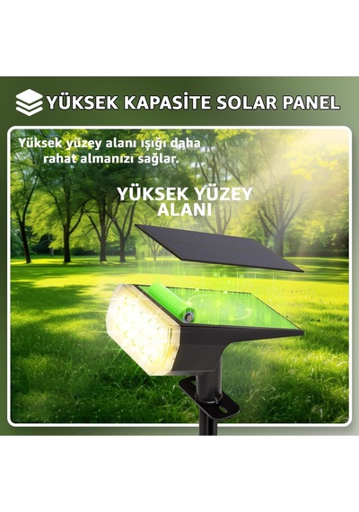 Lexroo Bahçe Aydınlatması 10 Ledli Duvar Ve Yere Uyumlu Güneş Enerjili Led Işık Bahçe Işığı Gün Diğer