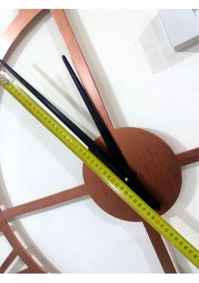 Bakır Büyük Dev Mdf Kadran 40 Cm Akrep Yelkovan Duvar Saati Bakır