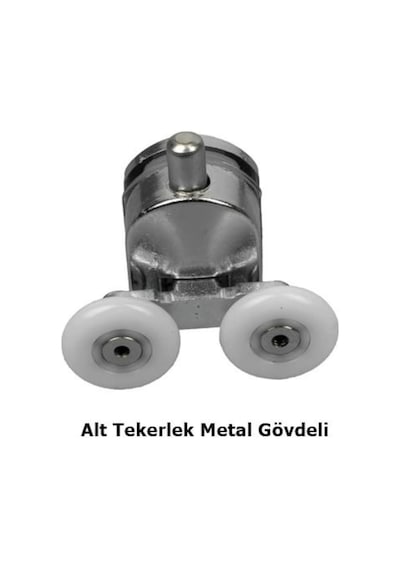 Duşakabin Tekerleği Metal Gövdeli Krom 4 Lü Set Teker Çapı 24 Mm Krom