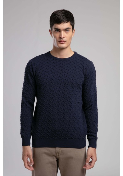 Lee Cooper Jefta Erkek O Yaka Kazak Lacivert-21064 Lacivert