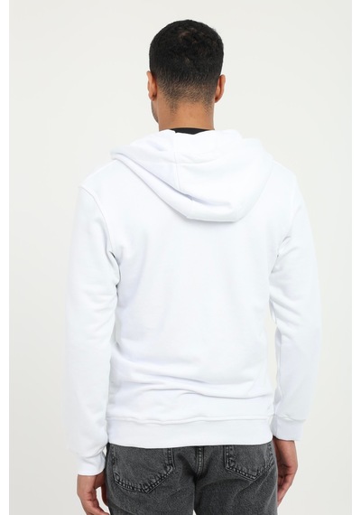 Dufy Erkek Regular Fit Kapüşonlu Beyaz Sweatshirt-19447