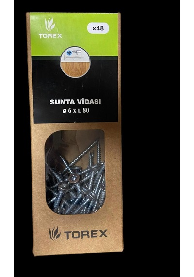 Dın 7505 6 80 Sunta Vidası B.e.k. 6 MM X 80 MM