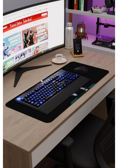 Va-11 Hall-a Kaymaz Dikişli Kauçuk Oyuncu Mousepad V1 - 70x30 Xl Gaming Mouse Pad Fare Altlığı